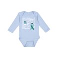 thumbnail image 1 of Inktastic Ovarian Cancer- Together We Will Win Boys or Girls Long Sleeve Baby Bodysuit, 1 of 5