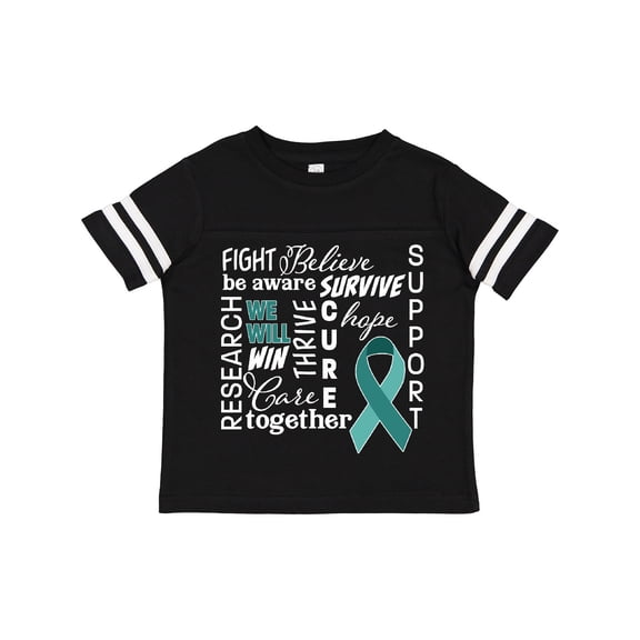 Inktastic Ovarian Cancer- Together We Will Win Boys or Girls Toddler T-Shirt