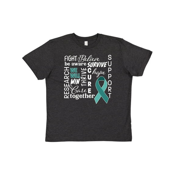 Inktastic Ovarian Cancer- Together We Will Win Youth T-Shirt