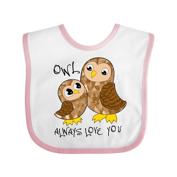 Inktastic Owl Always Love You- Cute Owl Family Boys or Girls Baby Bib