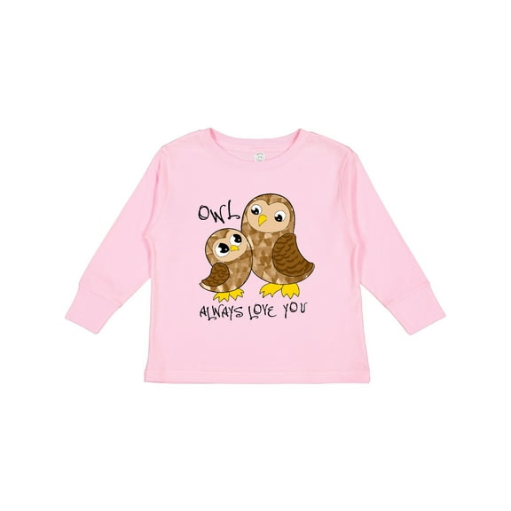 Inktastic Owl Always Love You Cute Owl Family Boys or Girls Long Sleeve Toddler T-Shirt