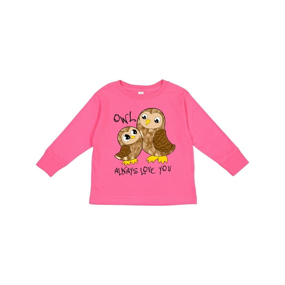 Inktastic Owl Always Love You Cute Owl Family Boys or Girls Long Sleeve Toddler T-Shirt