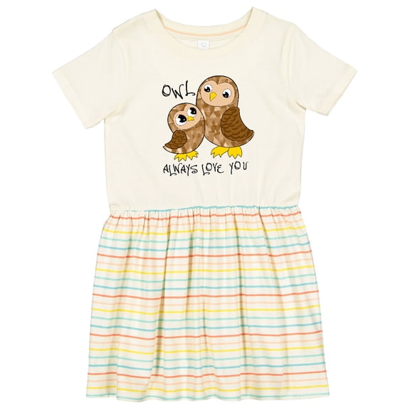 Inktastic Owl Always Love You Cute Owl Family Girls Toddler Dress