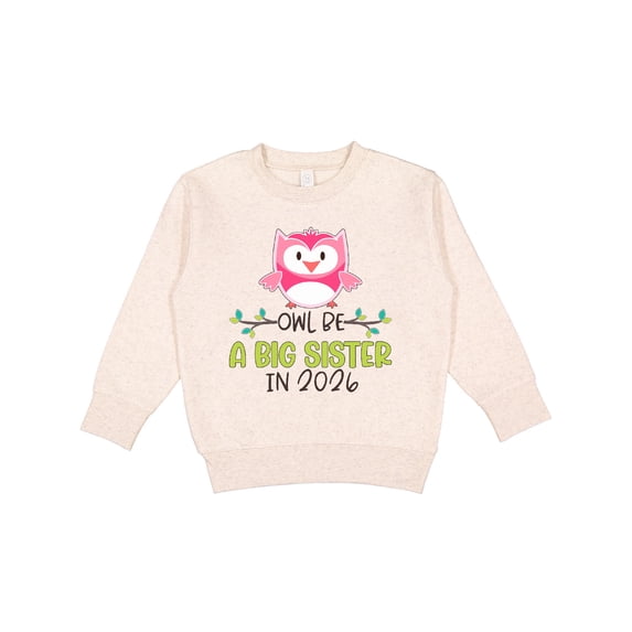 Inktastic Owl Be a Big Sister in 2026 Toddler Sweatshirt