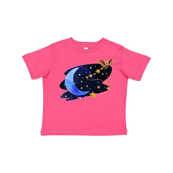 Inktastic Owl Decorating the Night with Moon and Stars Boys or Girls Toddler T-Shirt