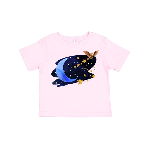 Inktastic Owl Decorating the Night with Moon and Stars Boys or Girls Toddler T-Shirt