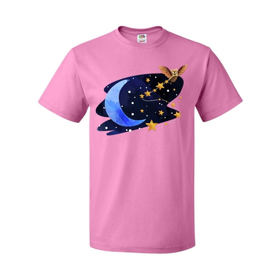 Inktastic Owl Decorating the Night with Moon and Stars T-Shirt