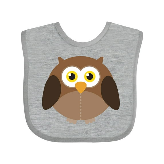 Inktastic Owl Fat Brown Boys or Girls Baby Bib