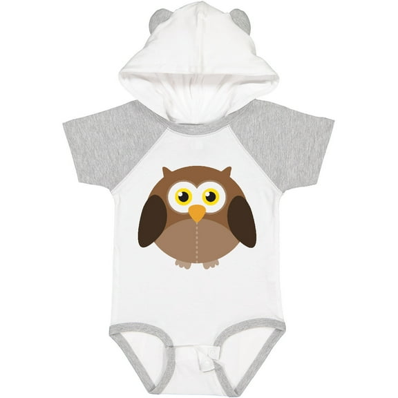 Inktastic Owl Fat Brown Boys or Girls Baby Bodysuit
