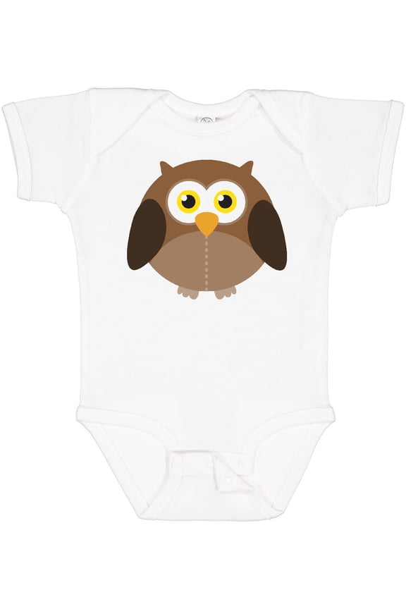 Owl Fat Brown Boys or Girls Baby Bodysuit