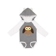 thumbnail image 1 of Inktastic Owl Fat Brown Boys or Girls Long Sleeve Baby Bodysuit, 1 of 5