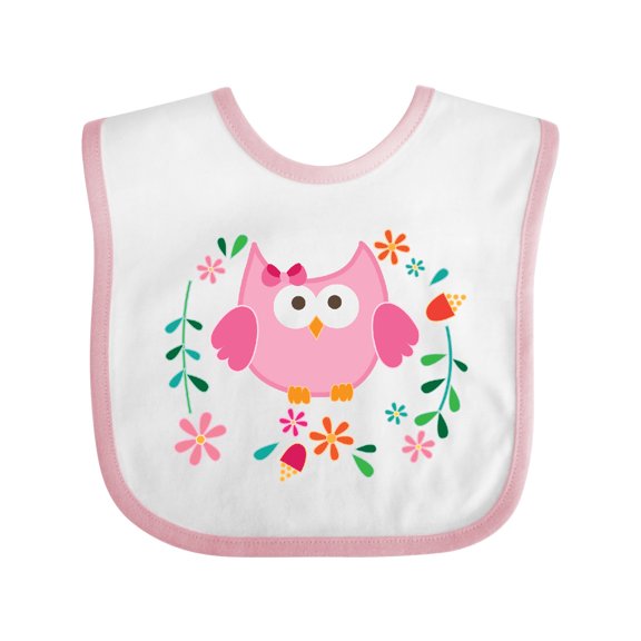 Inktastic Owl Gifts For Girls Girls Baby Bib