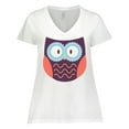 thumbnail image 1 of Inktastic Owl Women's Plus Size V-Neck T-Shirt, 1 of 5