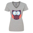 thumbnail image 1 of Inktastic Owl Women's V-Neck T-Shirt, 1 of 5