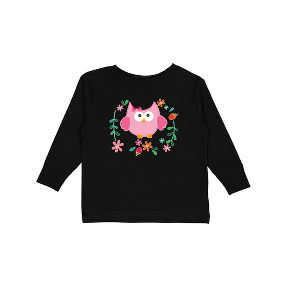 Inktastic Owl for Girls Girls Long Sleeve Toddler T-Shirt