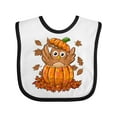 thumbnail image 1 of Inktastic Owl in a Pumpkin- Cute for Halloween and Thanksgiving Boys or Girls Baby Bib, 1 of 4