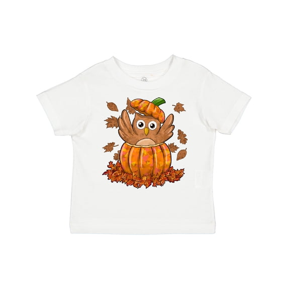 Inktastic Owl in a Pumpkin- Cute for Halloween and Thanksgiving Boys or Girls Toddler T-Shirt