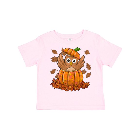 Inktastic Owl in a Pumpkin- Cute for Halloween and Thanksgiving Boys or Girls Toddler T-Shirt