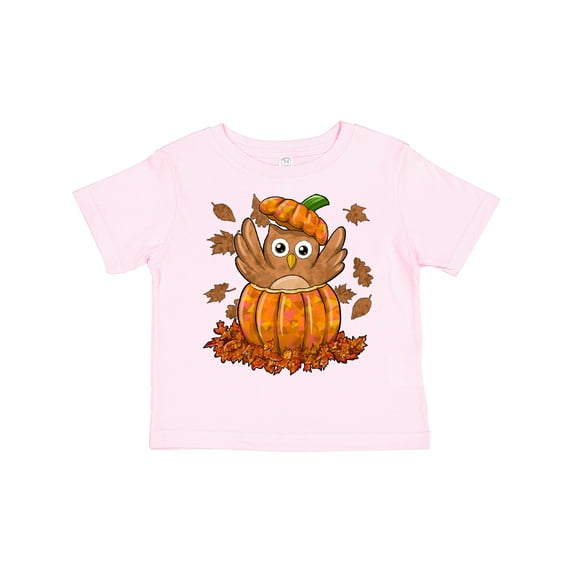 Inktastic Owl in a Pumpkin- Cute for Halloween and Thanksgiving Boys or Girls Toddler T-Shirt