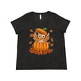 thumbnail image 1 of Inktastic Owl in a Pumpkin Cute for Halloween and Thanksgiving Women's Plus Size T-Shirt, 1 of 5
