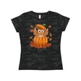 thumbnail image 1 of Inktastic Owl in a Pumpkin Cute for Halloween and Thanksgiving Women's T-Shirt, 1 of 5