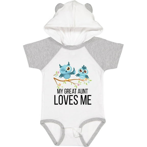 Inktastic Owls My Great Aunt Loves Me Boys or Girls Baby Bodysuit