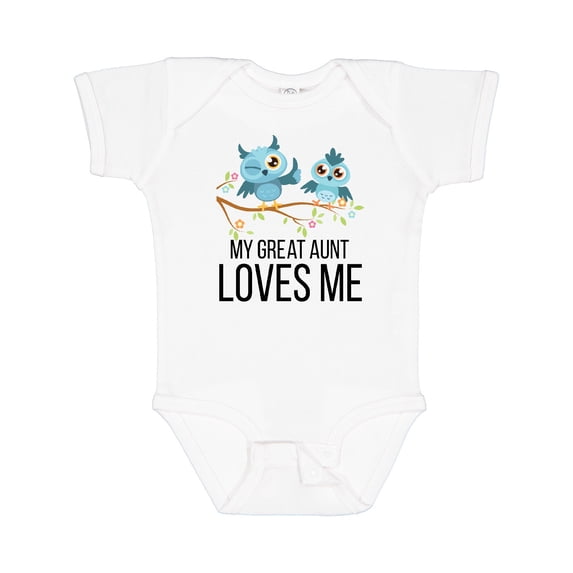 Inktastic Owls My Great Aunt Loves Me Boys or Girls Baby Bodysuit