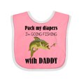 thumbnail image 1 of Inktastic Pack My Diapers, I'm Going Fishing with Daddy Boys or Girls Baby Bib, 1 of 4