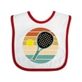 thumbnail image 1 of Inktastic Padel Retro Sunset Boys or Girls Baby Bib, 1 of 4