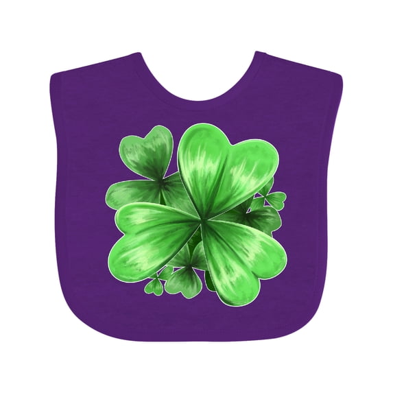 Inktastic Painted Clover Patch Shamrocks for St. Patricks Day Boys or Girls Baby Bib