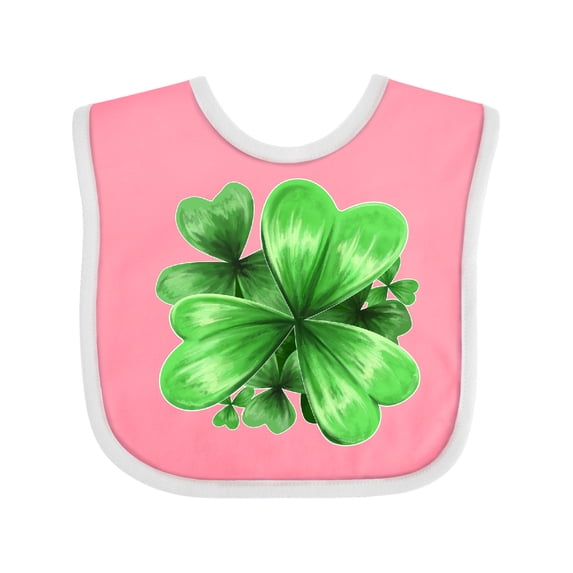 Inktastic Painted Clover Patch Shamrocks for St. Patricks Day Boys or Girls Baby Bib
