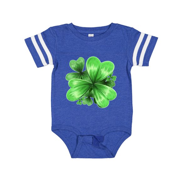 Inktastic Painted Clover Patch- Shamrocks for St. Patricks Day Boys or Girls Baby Bodysuit