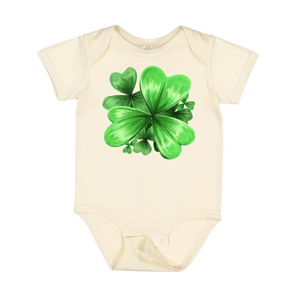 Inktastic Painted Clover Patch- Shamrocks for St. Patricks Day Boys or Girls Baby Bodysuit