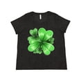 thumbnail image 1 of Inktastic Painted Clover Patch Shamrocks for St. Patricks Day Women's Plus Size T-Shirt, 1 of 5