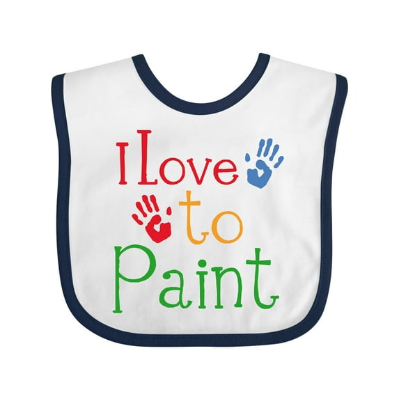 Inktastic Painting Art I Love to Paint Boys or Girls Baby Bib