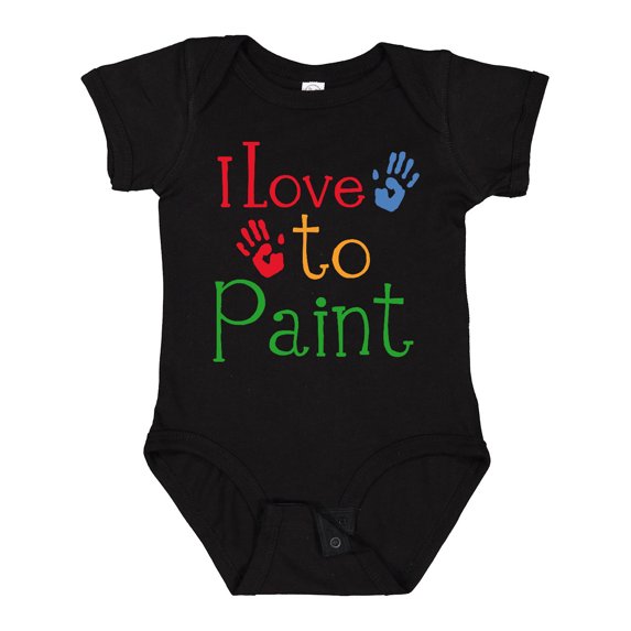 Inktastic Painting Art I Love to Paint Boys or Girls Baby Bodysuit