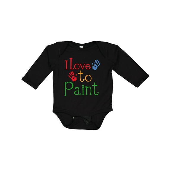 Inktastic Painting Art I Love to Paint Boys or Girls Long Sleeve Baby Bodysuit
