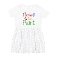 thumbnail image 1 of Inktastic Painting Art I Love to Paint Girls Toddler Dress, 1 of 5