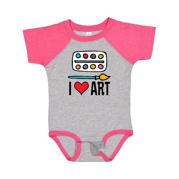 Inktastic Painting I Love Art Boys or Girls Baby Bodysuit