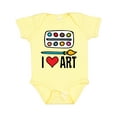 thumbnail image 1 of Inktastic Painting I Love Art Boys or Girls Baby Bodysuit, 1 of 5