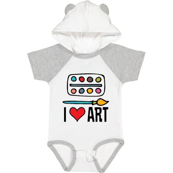 Inktastic Painting I Love Art Boys or Girls Baby Bodysuit