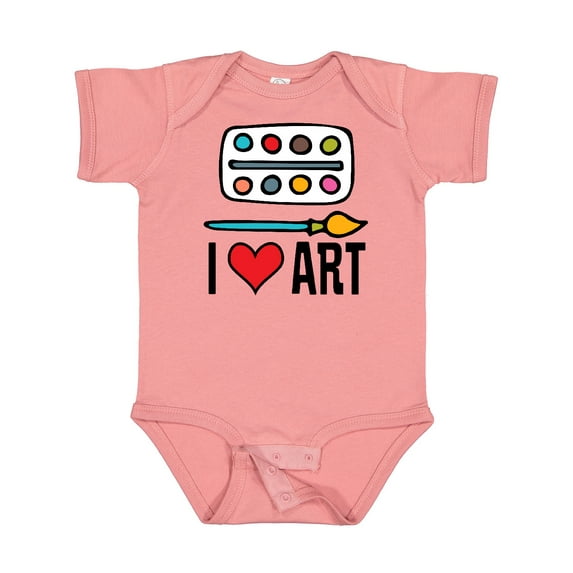 Inktastic Painting I Love Art Boys or Girls Baby Bodysuit