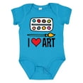 thumbnail image 1 of Inktastic Painting I Love Art Boys or Girls Baby Bodysuit, 1 of 5