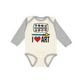 thumbnail image 1 of Inktastic Painting I Love Art Boys or Girls Long Sleeve Baby Bodysuit, 1 of 5