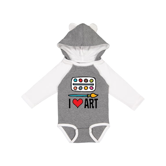 Inktastic Painting I Love Art Boys or Girls Long Sleeve Baby Bodysuit
