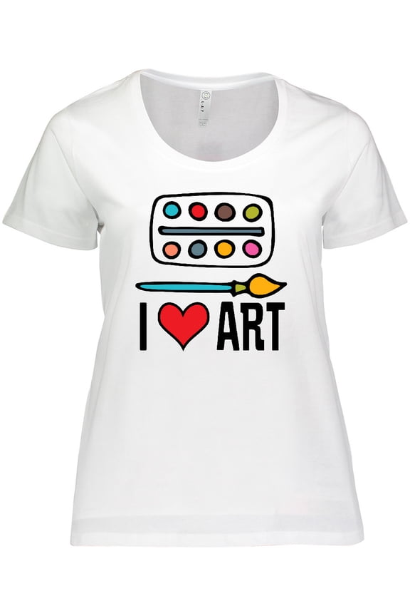 Painting I Love Art Women's Plus Size T-Shirt