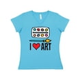 thumbnail image 1 of Inktastic Painting I Love Art Women's V-Neck T-Shirt, 1 of 5