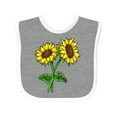 thumbnail image 1 of Inktastic Pair of Sunflowers Boys or Girls Baby Bib, 1 of 4