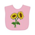 thumbnail image 1 of Inktastic Pair of Sunflowers Boys or Girls Baby Bib, 1 of 4