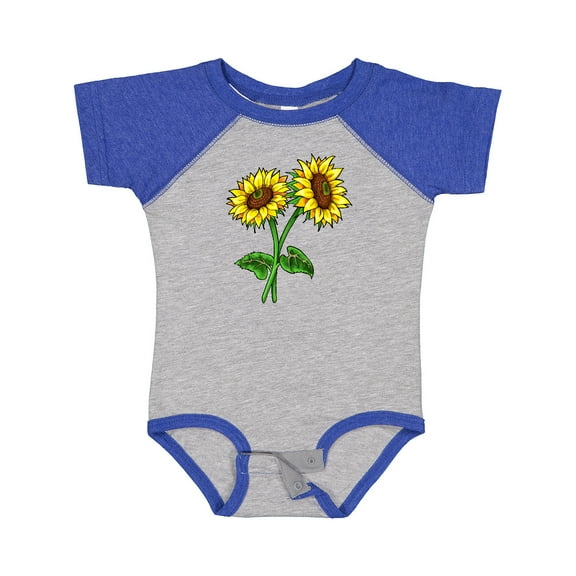 Inktastic Pair of Sunflowers Boys or Girls Baby Bodysuit